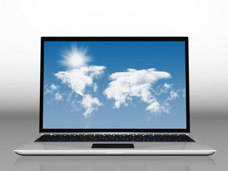 Image of computer technology on a white background isolated