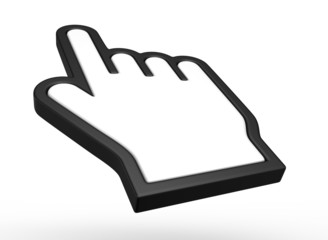 Hand cursor - 3d render