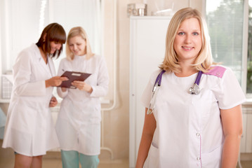 Young doctors team in hospital