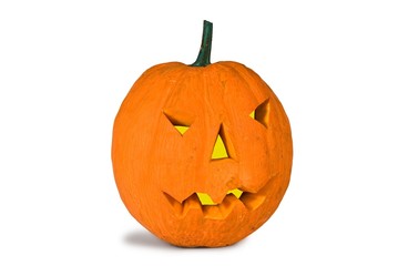halloween lantern on a white background