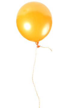 orange balloon with rope