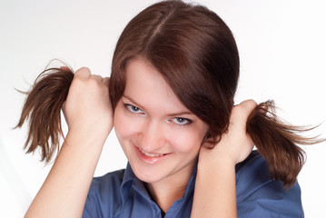 Fototapeta premium playing with hair