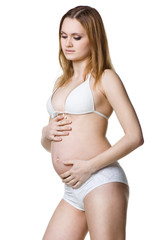 portrait of the beautiful pregnant woman