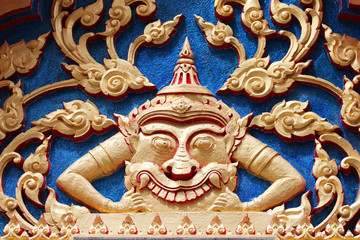 Gaint sculpture in temple in Thailand.