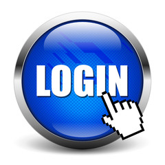 blue LOGIN button