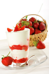 yogurt with strawberries