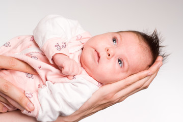 infant on hand