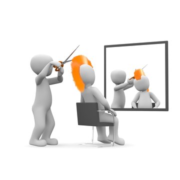 Haircut at a cool barber