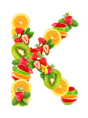 Letters are from fruit