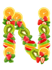 Letters are from fruit