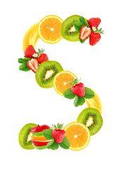 Letters are from fruit