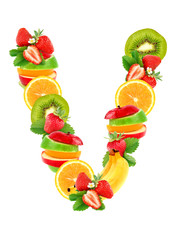 Letters are from fruit