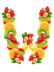 Letters are from fruit