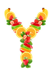 Letters are from fruit