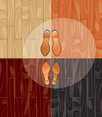 parquet and shoes