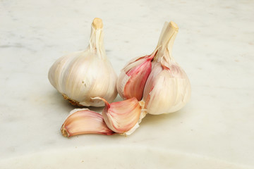 Garlic on marble
