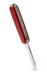 Swiss Army Knife on a white background with clipping path