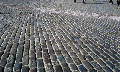 Fototapeta premium Old cobblestone town square.
