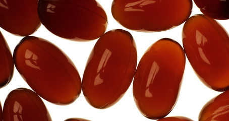 pills and vitamins on white