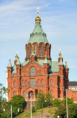 Fototapeta na wymiar Helsinki (Finland) - Uspenski Cathedral