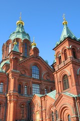 Fototapeta na wymiar Helsinki (Finland) - Uspenski Cathedral