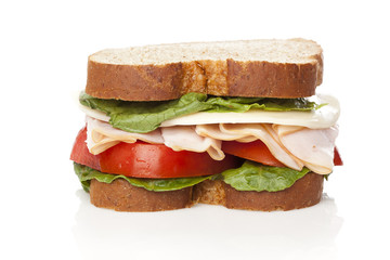 A large turkey sandwhich