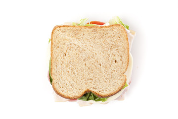 A large turkey sandwhich