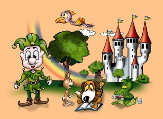 Fairy Tale - Cartoon Background Illustration