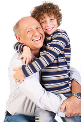 Grandfather and grandson