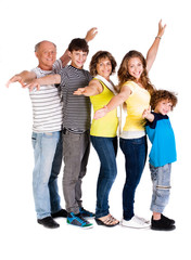 Obraz premium Attractive, happy caucasian american family