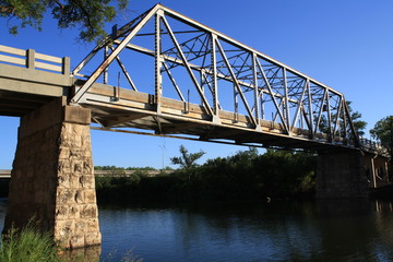Lone Wolf Bridge San Angelo Texas - obrazy, fototapety, plakaty