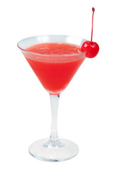 cocktail  with cherry closeup
