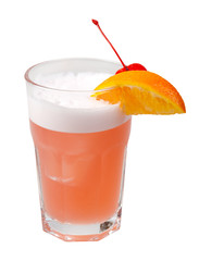 cocktail  with cherry  closeup