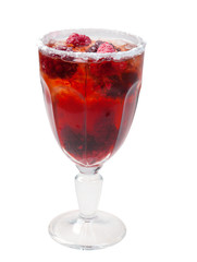raspberry cocktail  closeup