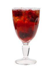raspberry cocktail  closeup