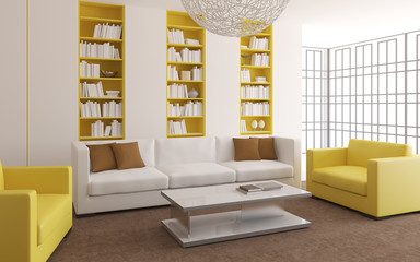 Modern living-room interior.