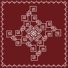 Fototapeta premium Folk, Tribal Designs, Motif, Wall Painting