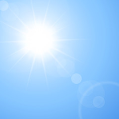 The hot summer sun - abstract vector background