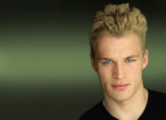 Young male model face