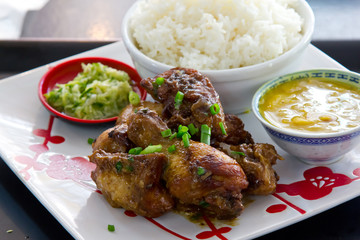 repas poulet chinois