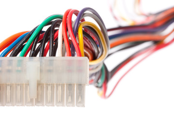 Electrical plug with colorful cables