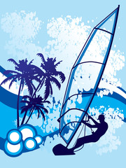 windsurf background vector