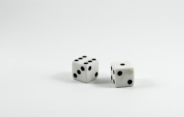 Two white dices