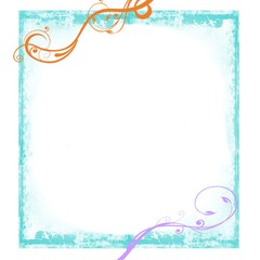 CADRE VERT BLEU MENTHE GRUNGE