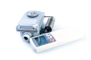 Thermostat and air conditioner remote control