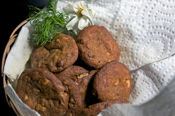 fresh cookies with flower