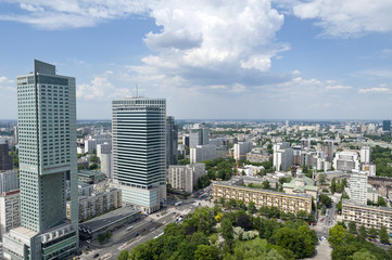 Fototapeta na wymiar Panorama of Warsaw City