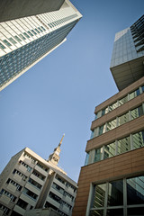 Fototapeta premium Modern architecture in Warsaw downtown