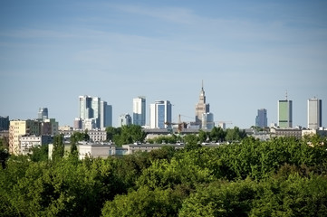 Warsaw city panorama