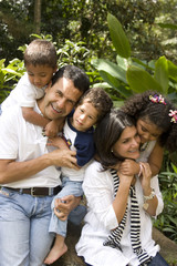 Beautiful family enjoying together